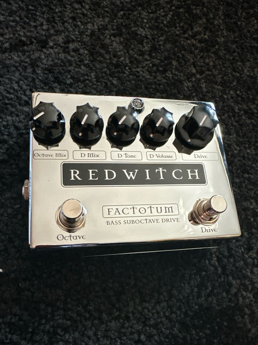 Red Witch Factotum Bass Suboctave Drive Pedal - Chrome Finish